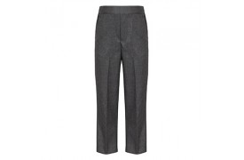 Grey Pull-Up Trousers